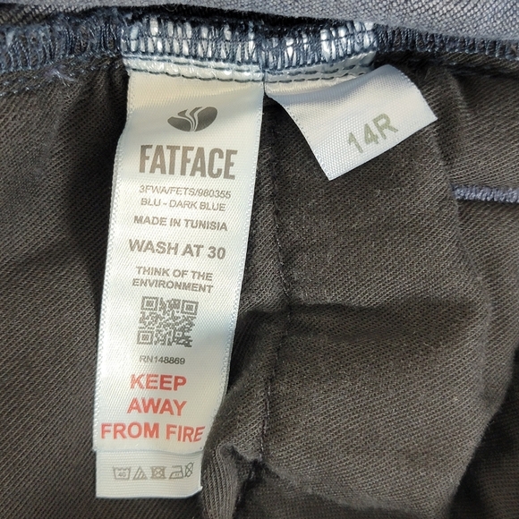 Fat Face UK Fly Flare 70's Inspired Denim Blue Jeans Sz 14 R - Picture 15 of 16